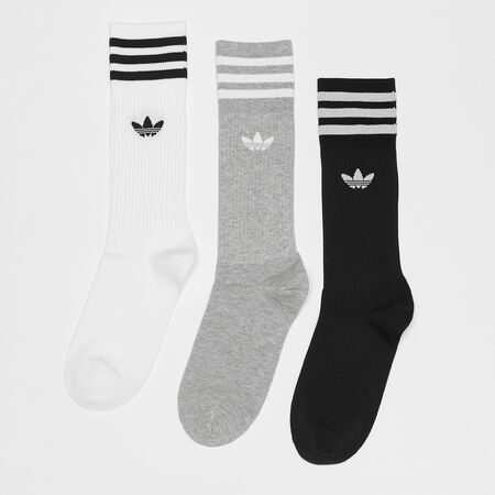 adidas Originals adicolor Solid Crew Socken white/medium grey heather/black Lang bei bestellen
