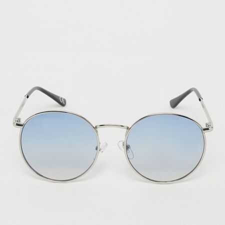 Runde Sonnenbrille - silber,  blau 