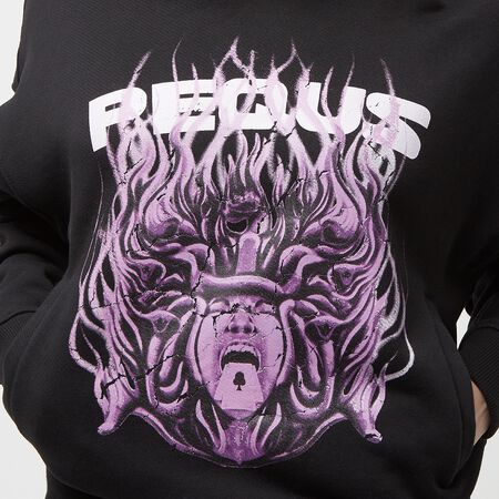 Cropped Medusa Graphic Hoodie 