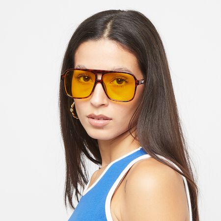Piloten-Sonnenbrille mit gelben Gläsern - braun 